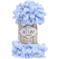 Пряжа для вязания Alize Puffy 183 (9.2 м, светло-голубой)