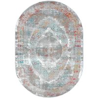 Ковер для жилой комнаты Milat Leda C797F-L-GRAY-BURGUNDY-OVAL (1.2x1.7)