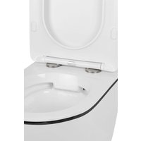 Унитаз подвесной Roxen Antares Black 530110-01B Rimless Soft Close