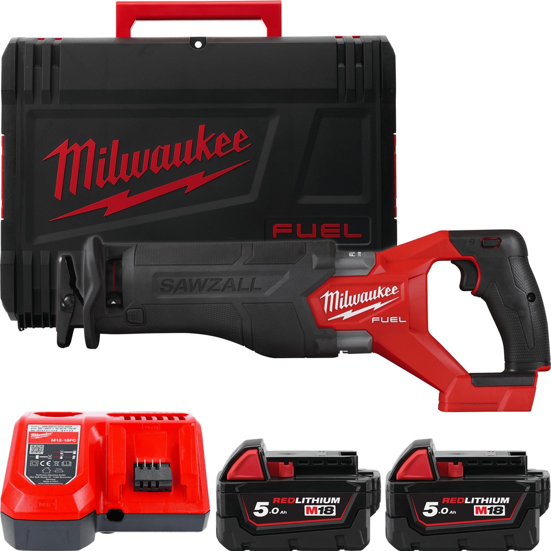 

Сабельная пила Milwaukee Fuel M18 M18FSZ-502X 4933478291 (с 2-мя АКБ, кейс)