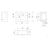 Биокамин Kratki Delta 600 (правый, с сертификатом TUV)