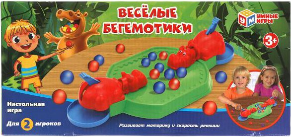 

Детская настольная игра Умные игры Веселые бегемотики B1741406-R