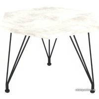 Журнальный столик Sheffilton SHT-CT35 (черный муар/хромикс белый)