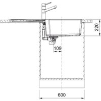 Кухонная мойка Franke Urban UBG 611-100 XL 114.0687.293 (каменный серый)