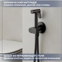 Унитаз подвесной Lauter Magdeburg с жест. сиденьем Soft Close 21103EC + Breez 21GN7072BM (черный матовый, скрытое крепление)