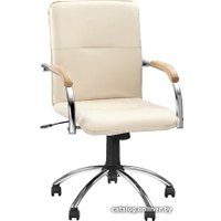 Офисное кресло ПМК Самба КС 2 PMK 000.458 (пегассо бежевый/локти дерево светлое)