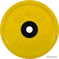 Диск MB Barbell Евро-классик 51 мм (1x15 кг, желтый)