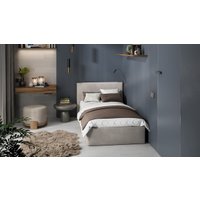 Кровать Трия Тейлор 90x190 (микровелюр Linea Grande 25/Connect 25 мокко)