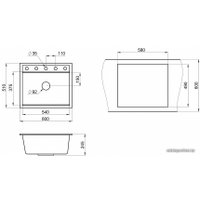 Кухонная мойка Granula KS-6003 (шварц)