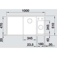 Кухонная мойка Blanco AXIA III 6 S 525849 (черный)