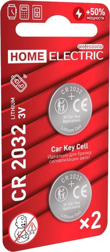 Батарейка Home Electric Professional Lithium CR2032 BP2 (2 шт)