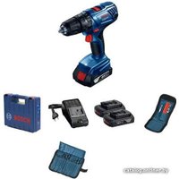 Ударная дрель-шуруповерт Bosch GSB 180-LI Professional 06019F8308 (с 2-мя АКБ, кейс, набор оснастки)