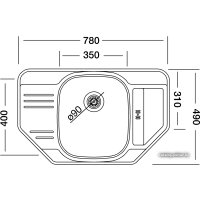 Кухонная мойка Kromevye EC 324 D