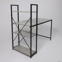 Стол AksHome Onyx (бетон/черный металл)