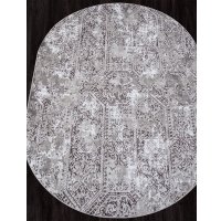 Ковер для жилой комнаты Merinos Silver F390-OVAL-GRAY (1.8x3.5)