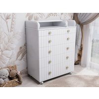 Детский комод Incanto Lunna Charm МДФ 800/5 PK-0004/12mdf (белый)