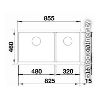 Кухонная мойка Blanco Subline 480/320-U 525993 (черный)