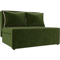 Диван Лига диванов Лагуна (микровельвет зеленый/кант микровельвет бежевый)