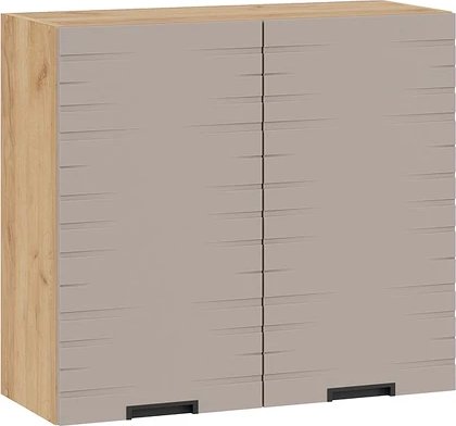 

Шкаф навесной Трия Гренада 1В8 с двумя дверями (дуб крафт золотой/холст латте)