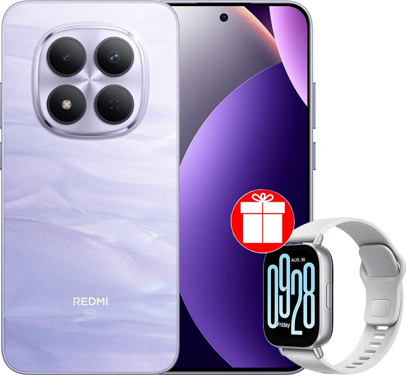 

Телефон Xiaomi Redmi Note 15 Pro 5G 8GB/256GB международная версия (фиолетовый) + умные часы Xiaomi Redmi Watch 5 Active (серебристый) по акции