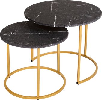 Мебелик МеталлАрт М001 (черный мрамор/золото)