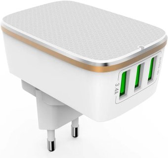 Сетевое зарядное LDNIO A3304 (белый)