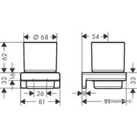 Стакан для зубной щетки и пасты Hansgrohe AddStoris 41749670