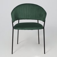 Стул с подлокотниками Алвест AV 433 (изумрудный бархат H-30/черный)