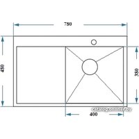 Кухонная мойка Asil AS 3071 (левая, матовая, 1 мм)