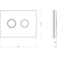 Инсталляция для унитаза Cersanit Aqua 50 Prime P 68178 с кнопкой Accento Circle для Aqua 69083 (кнопка золото глянец)