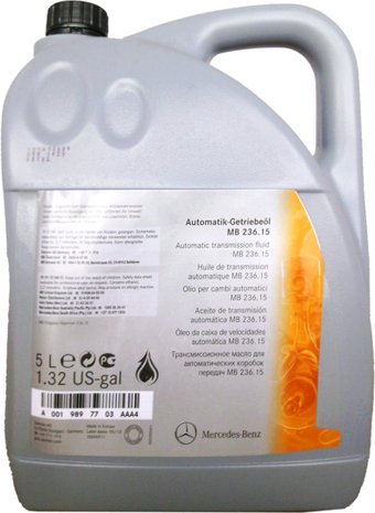 Трансмиссионное масло Mercedes-Benz MB 236.15 5л [A001989780311]