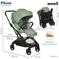 Коляска прогулочная «книга» Pituso Ameli (green)