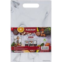 Разделочная доска Attribute Marble White ABX141