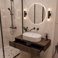  ЗОВ Тумба под умывальник Токио Премиум 80 TP80BWPTOC2 (темный аттик)