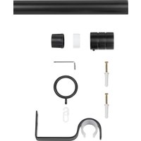 Карниз для штор Sundays Home Цилиндр Раздвижной 25/28мм 1-рядный (черный матовый, 2-3.6м) в Гомеле