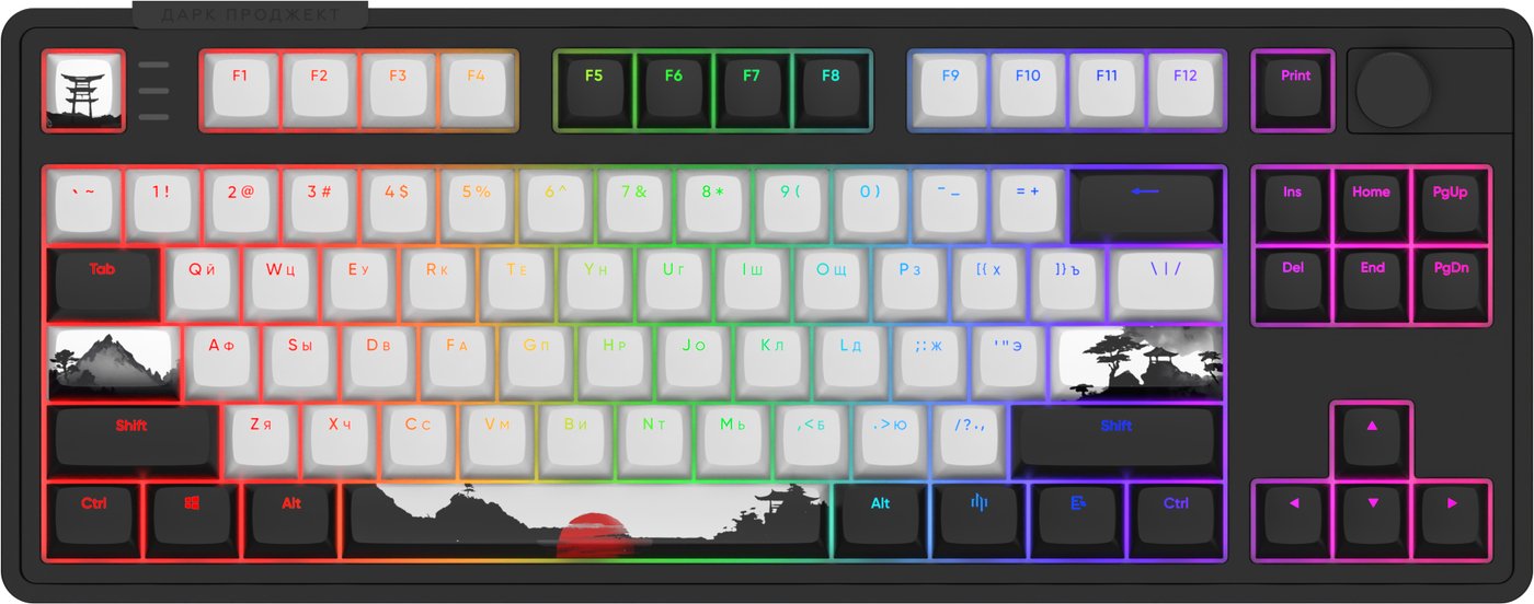 

Клавиатура Дарк Проджект KD87A (g3ms Aquamarine, черный)