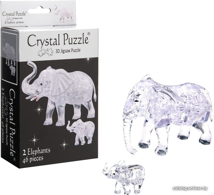 3Д-пазл Crystal Puzzle Два слона 90235