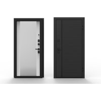 Металлическая дверь Guard Line зеркало графит/шагрень белая (86x205, правая)