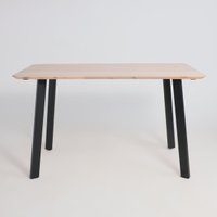 Кухонный стол ОКА Майон 120x80x74 (дуб беленый/черный)