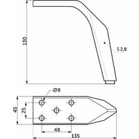 Опора мебельная AKS Harmony Н-130 черный муар в Витебске