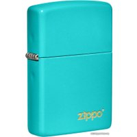 Зажигалка Zippo Classic Flat Turquoise Zippo Logo 49454ZL