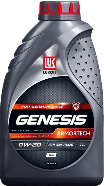 Моторное масло Лукойл Genesis Armortech GC 0W-20 API SN+ 1л