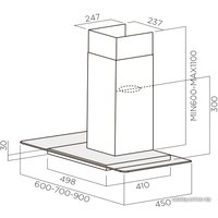 Кухонная вытяжка Elica Flat Glass Plus IX/A/90 [PRF0097368]