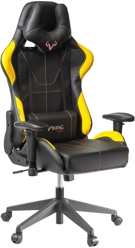 

Игровое (геймерское) кресло Бюрократ Zombie Viking 5 Aero (черный/желтый)