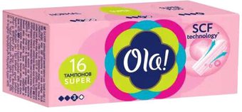 Тампоны без аппликатора Ola! Super шелковистая поверхность (16 шт)