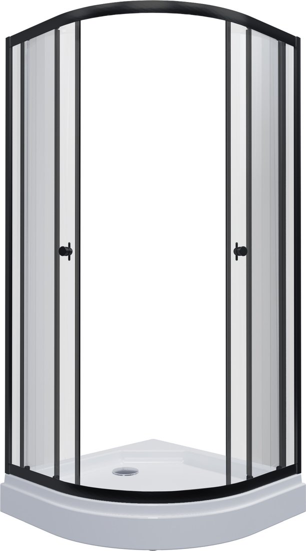 

Душевой уголок Saniteco SNT-801 90х90 c поддоном (черный/прозрачное стекло)