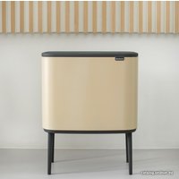 Система сортировки мусора Brabantia Bo Touch Bin 11+23 л (минерально-золотой)