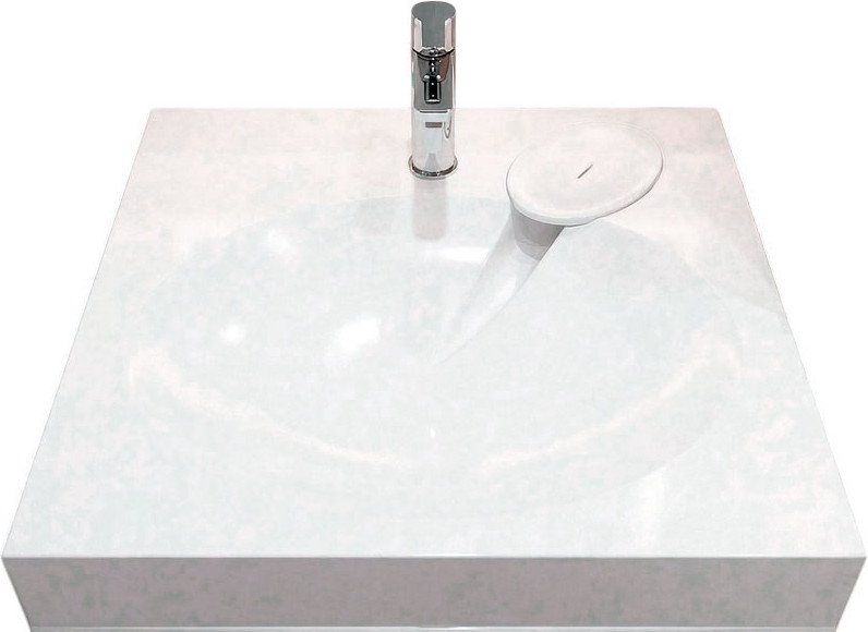 

Умывальник Marblan Practic 60 (белый глянцевый, с кронштейнами, без сифона)