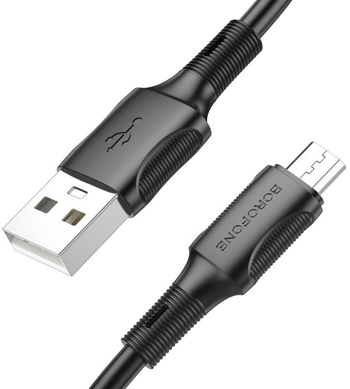 

Кабель Borofone BX80 USB Type-A - microUSB (1 м, черный)