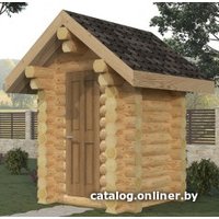 Дачный туалет Экохоум Туалет из оцилиндрованного бревна А-22